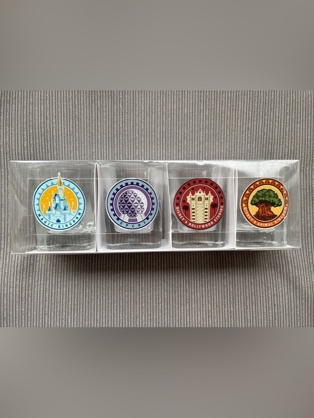 Walt Disney World Park Icons Toothpick Holder Shot Glass Set - New